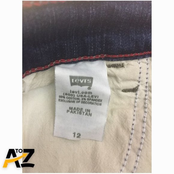 Levis 512 Perfectly Slimming Womens Jeans Capri Size 12 Blue Stretch - Picture 10 of 13